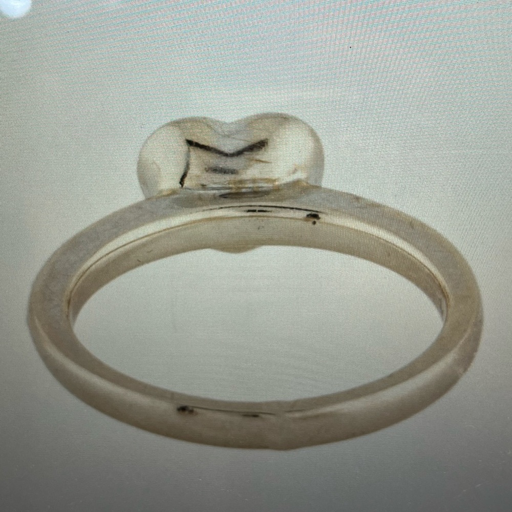 18k white gold diamond Heart-Shaped ring - Picture 3 of 6